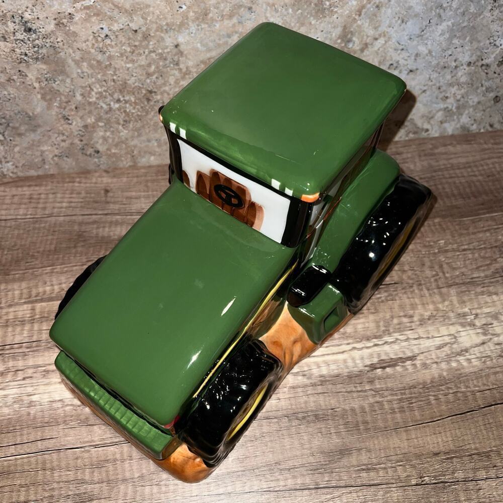 John Deere Tractor Ceramic Gibson Cookie Jar 2000 Collector Item Farm Barn Yard - Picture 7 of 11
